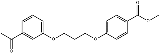 Methyl 4-[3-(3-acetylphenoxy)propoxy]benzoate Struktur