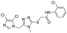 N1-(2-chlorophenyl)-2-({5-[(4,5-dichloro-1H-imidazol-1-yl)methyl]-4-methyl-4H-1,2,4-triazol-3-yl}thio)acetamide Struktur