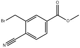 3-bromomethyl-4-cyanobenzoic acid methyl ester Struktur