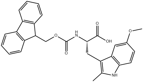 Fmoc-5-methoxy-2-methyl-DL-tryptophan
 Struktur