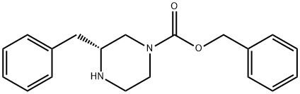 R-3-BENZYL-PIPERAZINE-1-CARBOXYLIC ACID BENZYL ESTER Struktur