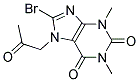 8-BROMO-1,3-DIMETHYL-7-(2-OXOPROPYL)-2,3,6,7-TETRAHYDRO-1H-PURINE-2,6-DIONE, TECH Struktur