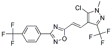 5-{2-[5-CHLORO-1-METHYL-3-(TRIFLUOROMETHYL)-1H-PYRAZOL-4-YL]VINYL}-3-[4-(TR IFLUOROMETHYL)PHENYL]-1,2,4-OXADIAZOLE Struktur