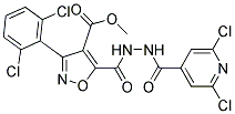 METHYL 3-(2,6-DICHLOROPHENYL)-5-({2-[(2,6-DICHLORO-4-PYRIDYL)CARBONYL]HYDRA ZINO}CARBONYL)ISOXAZOLE-4-CARBOXYLATE Struktur