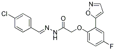 N'-[(1E)-(4-CHLOROPHENYL)METHYLENE]-2-(4-FLUORO-2-ISOXAZOL-5-YLPHENOXY)ACETOHYDRAZIDE Struktur