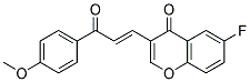 6-FLUORO-3-[(E)-3-(4-METHOXY-PHENYL)-3-OXO-PROPENYL]-CHROMEN-4-ONE Struktur