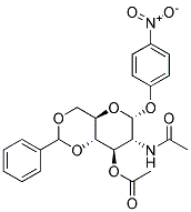 P-NITROPHENYL 2-ACETAMIDO-3-O-ACETYL-4,6-O-BENZYLIDENE-2-DEOXY-A-D-GLUCOPYRANOSIDE Struktur