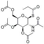 PROPIONYL 3,4,6-TRI-O-ACETYL-2-ACETAMIDO-2-DEOXY-B-D-THIOGALACTOPYRANOSIDE Struktur