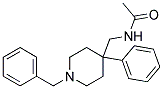 N-[[4-phenyl-1-(phenylmethyl)-4-piperidinyl]methyl]acetamide Struktur