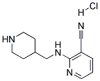 2-[(Piperidin-4-ylmethyl)amino]nicotinonitrile hydrochloride Struktur