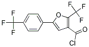 5-[4-(Trifluoromethyl)phenyl]-2-(trifluoromethyl)furan-3-carbonyl chloride Struktur