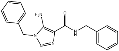 5-Amino-N,1-dibenzyl-1H-1,2,3-triazole-4-carboxamide Struktur