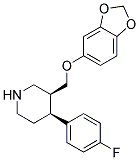 (3S,4S)-3-(BENZO[1,3]DIOXOL-5-YLOXYMETHYL)-4-(4-FLUORO-PHENYL)-PIPERIDINE Struktur