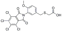 [4-METHOXY-3-(4,5,6,7-TETRACHLORO-1,3-DIOXO-1,3-DIHYDRO-ISOINDOL-2-YL)-BENZYLSULFANYL]-ACETIC ACID Struktur