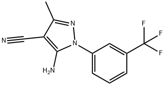 5-AMINO-3-METHYL-1-[3-(TRIFLUOROMETHYL)PHENYL]-1H-PYRAZOLE-4-CARBONITRILE Struktur