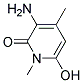 3-Amino-4-Methyl-6-Hydroxy-N-Methylpyridone-2 Struktur