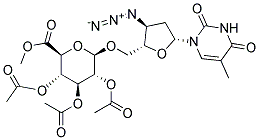 3'-AZIDO-3'-DEOXYTHYMIDINE 2,3,4-TRI-O-ACETYL-B-D-GLUCURONIDE, METHYL ESTER Struktur