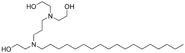 N-[BIS(2-HYDROXYETHYL)-AMINOPROPYL]-N-(2-HYDROXYETHYL)-OCTADECYLAMIN Struktur