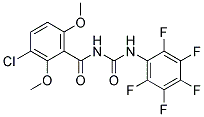 N-(3-CHLORO-2,6-DIMETHOXYBENZOYL)-N'-(2,3,4,5,6-PENTAFLUOROPHENYL)UREA, TECH Struktur