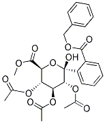 METHYL 1-((2-BENZYLOXYCARBONXYL)PHENYL)-2,3,4-TRI-O-ACETYL-B-D-GLUCOPYRANURONATE Struktur