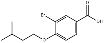 3-BROMO-4-(ISOPENTYLOXY)BENZOIC ACID Struktur