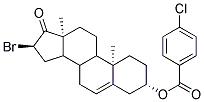 (3S,10R,13S,16R)-16-BROMO-10,13-DIMETHYL-17-OXO-2,3,4,7,8,9,10,11,12,13,14,15,16,17-TETRADECAHYDRO-1H-CYCLOPENTA[A]PHENANTHREN-3-YL 4-CHLOROBENZOATE Struktur