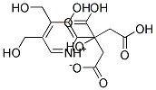 5-hydroxy-3,4-bis(hydroxymethyl)-6-methylpyridinium dihydrogen citrate Struktur