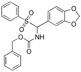 Benzyl N-[(1,3-benzodioxol-5-yl)(phenylsulphonyl)methyl]carbamate Struktur