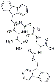 Fmoc-L-2-amino-3-ureidopropionic acid (Fmoc-Albizziin)
 Struktur