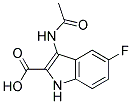 3-acetamido-5-fluoro-1H-indole-2-carboxylic acid Struktur