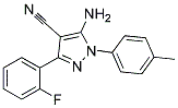 5-amino-3-(2-fluorophenyl)-1-(4-methylphenyl)-1H-pyrazole-4-carbonitrile Struktur