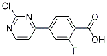 4-(2-Chloro-pyrimidin-4-yl)-2-fluoro-benzoic acid Struktur