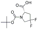 (2S)-1-(tert-butoxycarbonyl)-4,4-difluoropyrrolidine-2-carboxylic acid Struktur