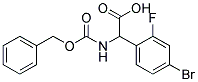 {[(benzyloxy)carbonyl]amino}(4-bromo-2-fluorophenyl)acetic acid Struktur