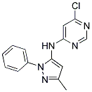 (6-Chloro-pyrimidin-4-yl)-(5-methyl-2-phenyl-2H-pyrazol-3-yl)-amine Struktur