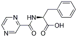 (2,S)-3-Phenyl-2-[(pyrazin-2-ylcarbonyl)amino] propanoic acid Struktur