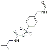 N-(4-((3-ISOBUTYLUREIDO)SULFONYL)BENZYL)ACETAMIDE Struktur