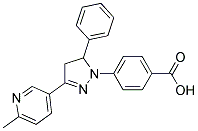 P-(3-(6-METHYL-3-PYRIDYL)-5-PHENYL-2-PYRAZOLIN-1-YL)BENZOICACID Struktur