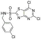 5,7-Dichlorothiazolo[4,5-d]pyrimidin-2-sulfonicacid(4-chlorobenzyl)amide Struktur