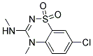 7-Chloro-4-methyl-3-(methylamino)-4H-1,2,4-benzothiadiazin-1,1-dioxide Struktur