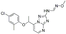 N-(7-(1-(4-Chloro-2-methylphenoxy)ethyl)(1,2,4)triazolo[1,5-a]pyrimidin-2-yl)-N'-methoxyiminoformamide Struktur