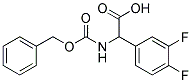 {[(benzyloxy)carbonyl]amino}(3,4-difluorophenyl)acetic acid Struktur