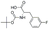 (2S)-2-[(tert-butoxycarbonyl)amino]-3-(3-fluorophenyl)propanoic acid Struktur