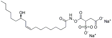 Sulfosuccinic acid, mono-(ricinolamido) ester, sodium salt Struktur