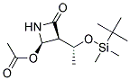 (3S,4R)-2-Azetidinone,4-(acetoxy)-3-[(1R)-1-[[(1,1-dimethylethyl)-dimethylsilyl]oxy]ethyl] Struktur