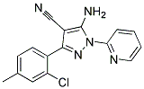 5-amino-3-(2-chloro-4-methylphenyl)-1-pyridin-2-yl-1H-pyrazole-4-carbonitrile Struktur