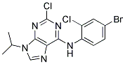 N-(4-bromo-2-chlorophenyl)-2-chloro-9-(1-methylethyl)-9H-purin-6-amine Struktur