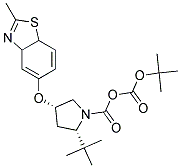 (2S,4S)-1-(tert-butoxycarbonyl)-4-[(2-methyl-3a,7a-dihydro-1,3-benzothiazol-5-yl)oxy]pyrrolidine-1-carboxylic acid tert-butyl ester Struktur