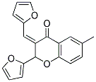 3-FURFURYLIDENE-2-(2-FURYL)-6-METHYL-4-CHROMANONE Struktur