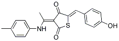 5-(P-HYDROXYBENZYLIDENE)-3-(1-(P-TOLUIDINO)ETHYLIDENE)-2,4(3H,5H)-THIOPHENEDIONE Struktur